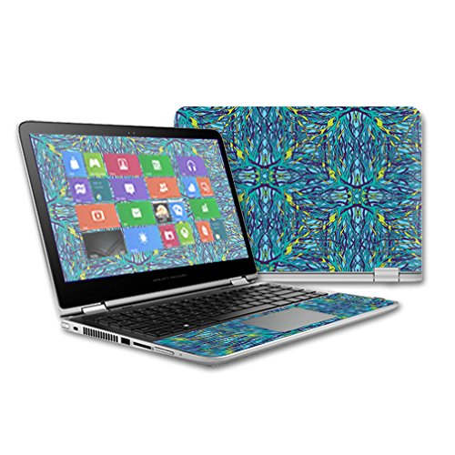 MightySkins Skin Compatible with HP Pavilion x360-13 (2015) Touch Laptop case wrap Cover Sticker Skins Blue Veins