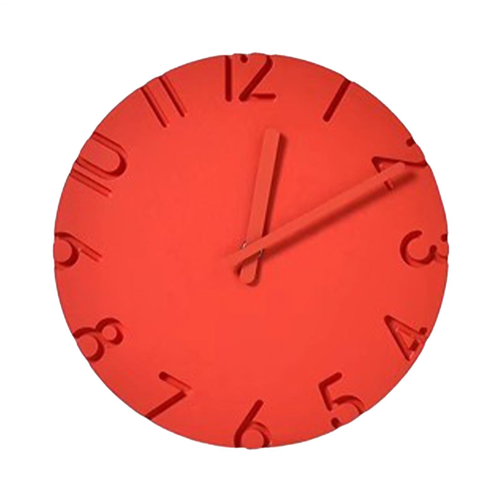 Horloge murale décorative haut de gamme aspect ciment moderne de 30 cm
