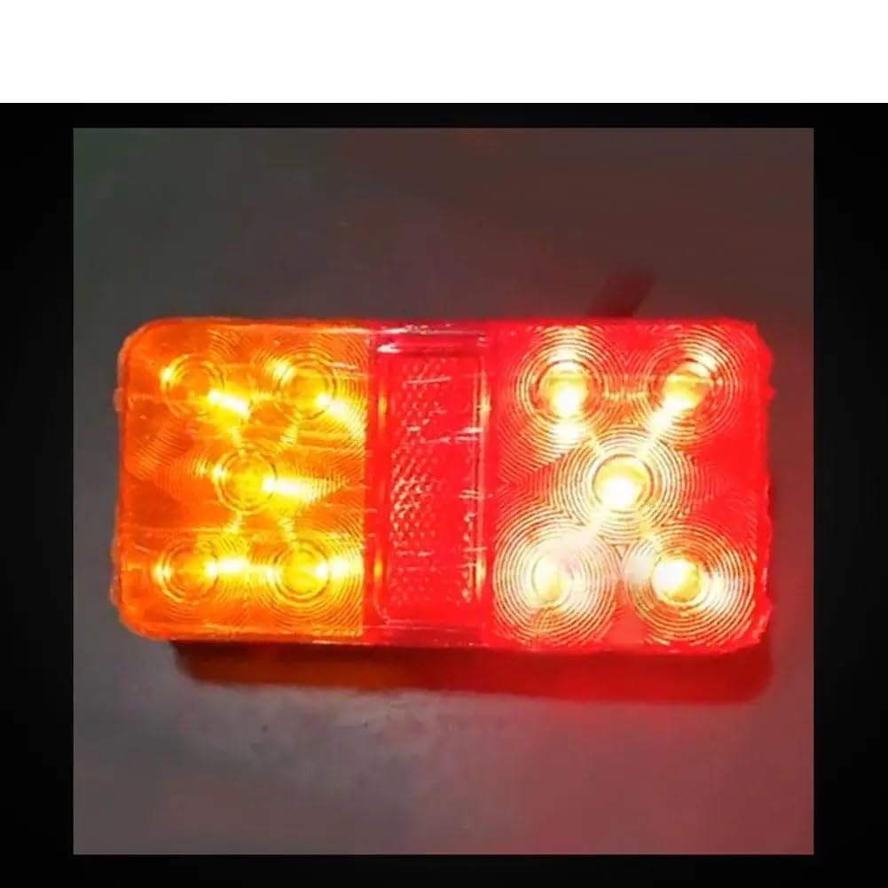 HRTLSS Posteriore Gruppi 2 Pezzi Super 10s luci Posteriori retromarcia/Stop/fendinebbia per Camion rimorchio Autobus Camper 12V/80V per Il ritiro