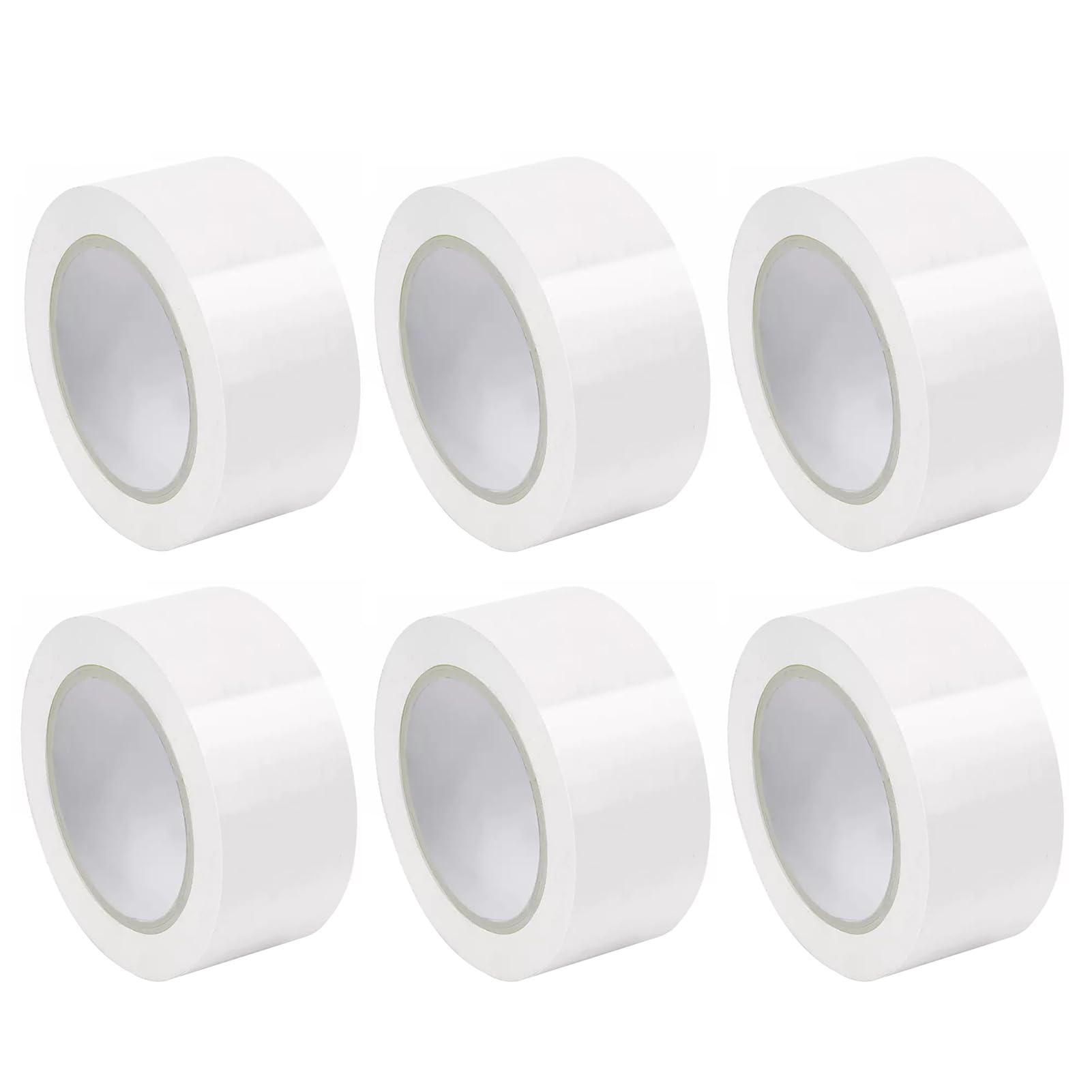 Taśma ostrzegawcza czerwono-biała, Taśma ostrzegawcza wielokolorowa 48 mm x 33 m, opakowanie 6 szt(White)