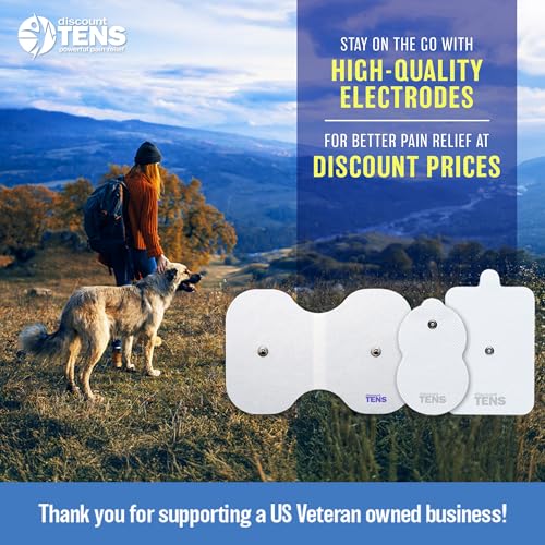 Image of Discount TENS Electrode Pads Compatible with Omron, 22 Pack | Superior gel with metallic grid, long-lasting latex-free hydrogel, flexible comfort, even current flow, strong skin adhesion