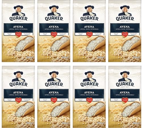 Avena 100% Integral - Cereal de Avena Rico en Fibra - Sin Azúcares Añadidos - Pack Laborawi (8 x 500g)