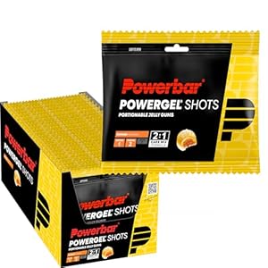 Powerbar PowerGel Shots Orange 24x60g – Carbono de Alta Energía + Neumáticos C2Max + Vitamina B