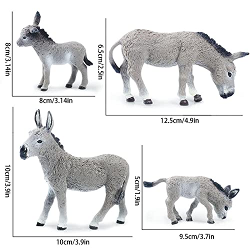 Eselfamilie Figur | Realistische Bauernhoftiere Esel Familie Figur,Realistische Farm Animals Esel Modell Ornament… – Bild 5