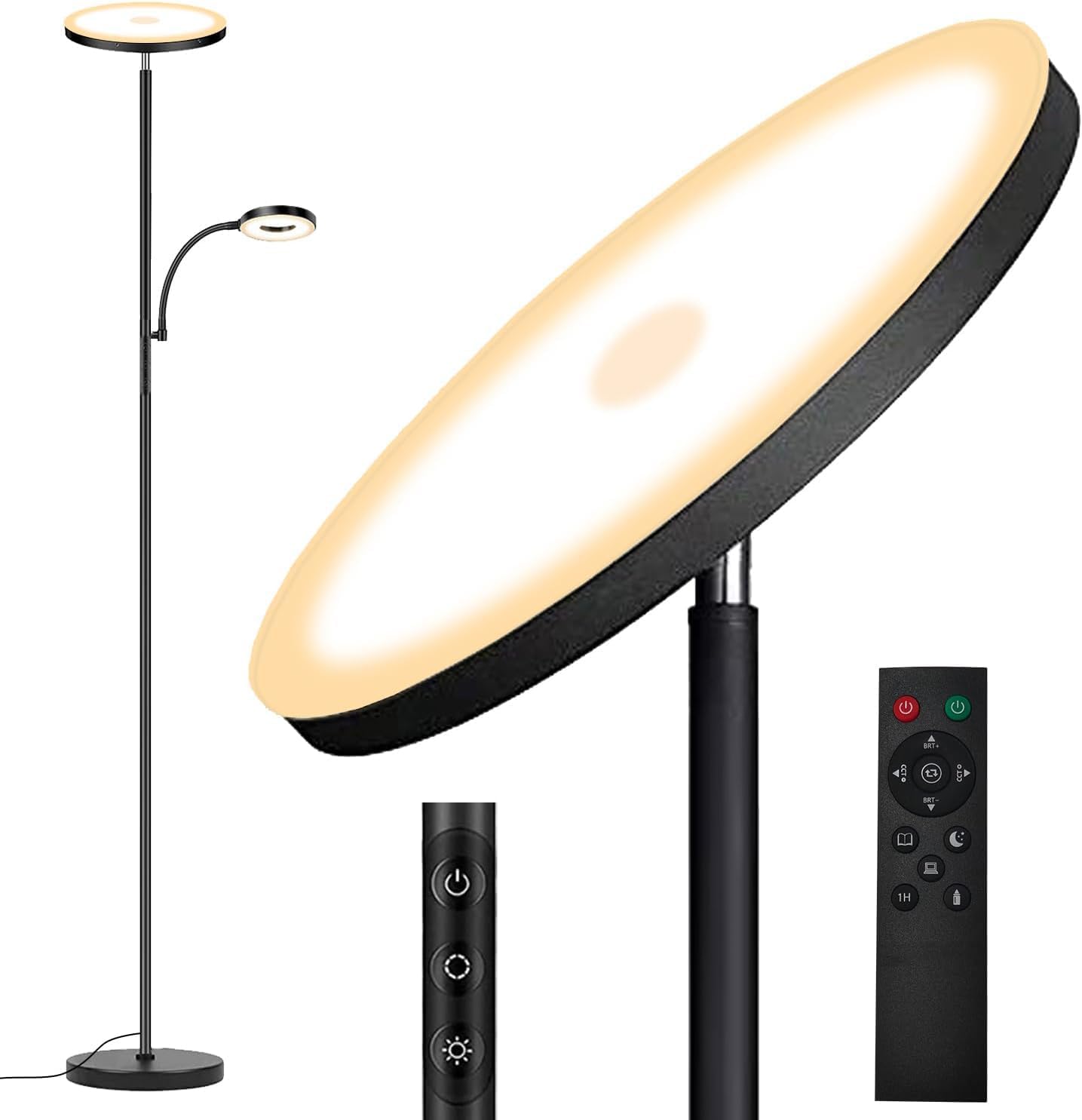 2025 Floor Lamp, 42W 4200LM Torchiere...