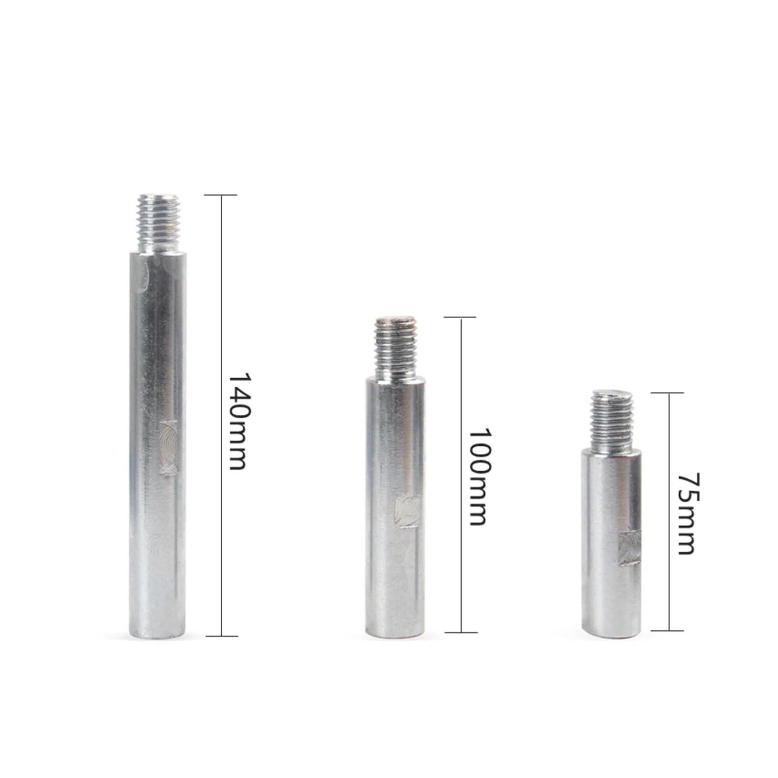 Asta di prolunga per smerigliatrice angolare, 1 pezzo, adattatore per filettatura, asta di prolunga da 75/100/143 mm, asta di prolunga per smerigliatrice angolare per tampone di lucidatura e