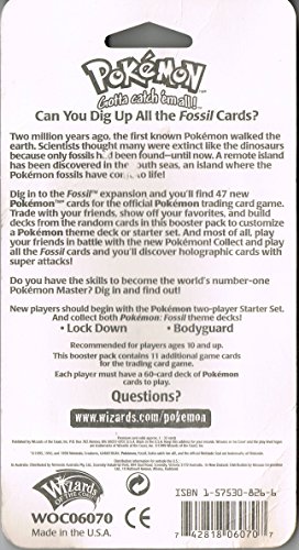 Pokemon Trading Card Game 11 Additional Game Cards: Fossil Card Inside (1999) By Wizards Of The Coast #Woc06070 Expert Level (1 Box Per Order) #TOP1