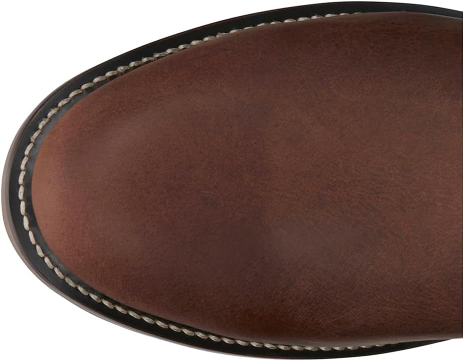 Justin Men’s Braswell 10" Roper Boot – Full Grain Leather Western Boots with Round Toe, Unit Block Heel, Leather Outsole, and Cushioned Insole