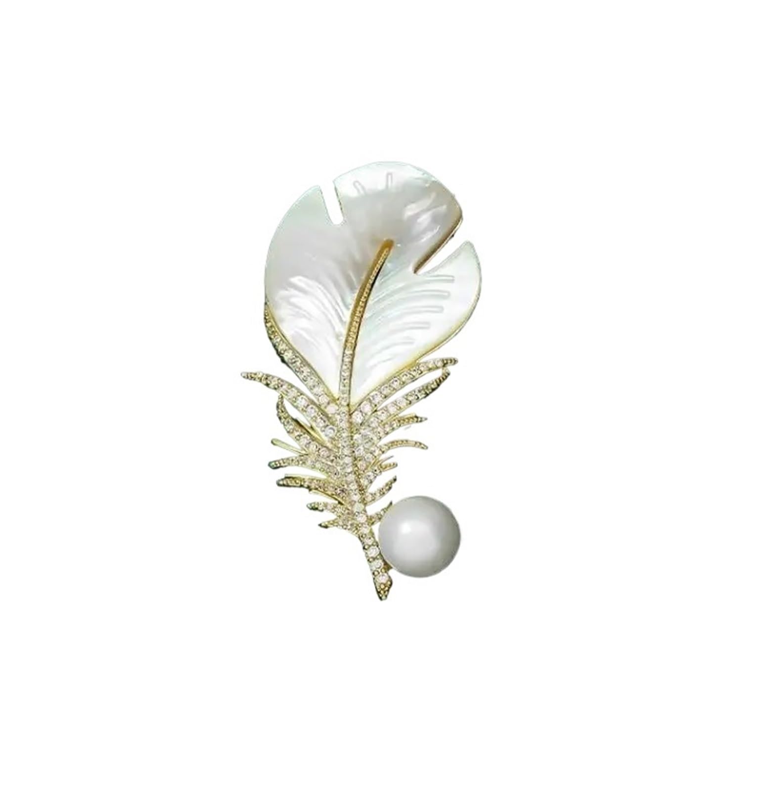 Épingles de col pour dames en cristal et perles de mariage délicates - 8