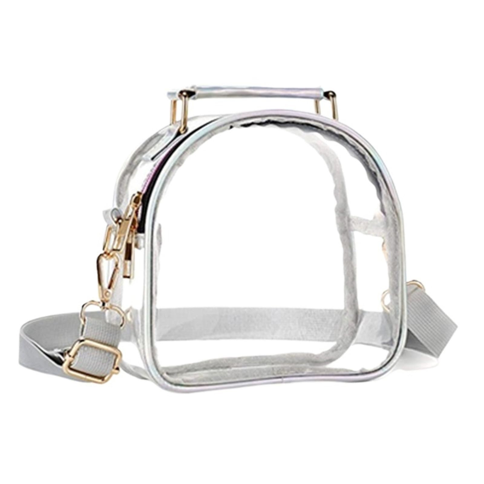 Damska torba na ramię przezroczysta torebka listonoszka typu crossbody wodoodporne kieszenie z PVC letnie podróże