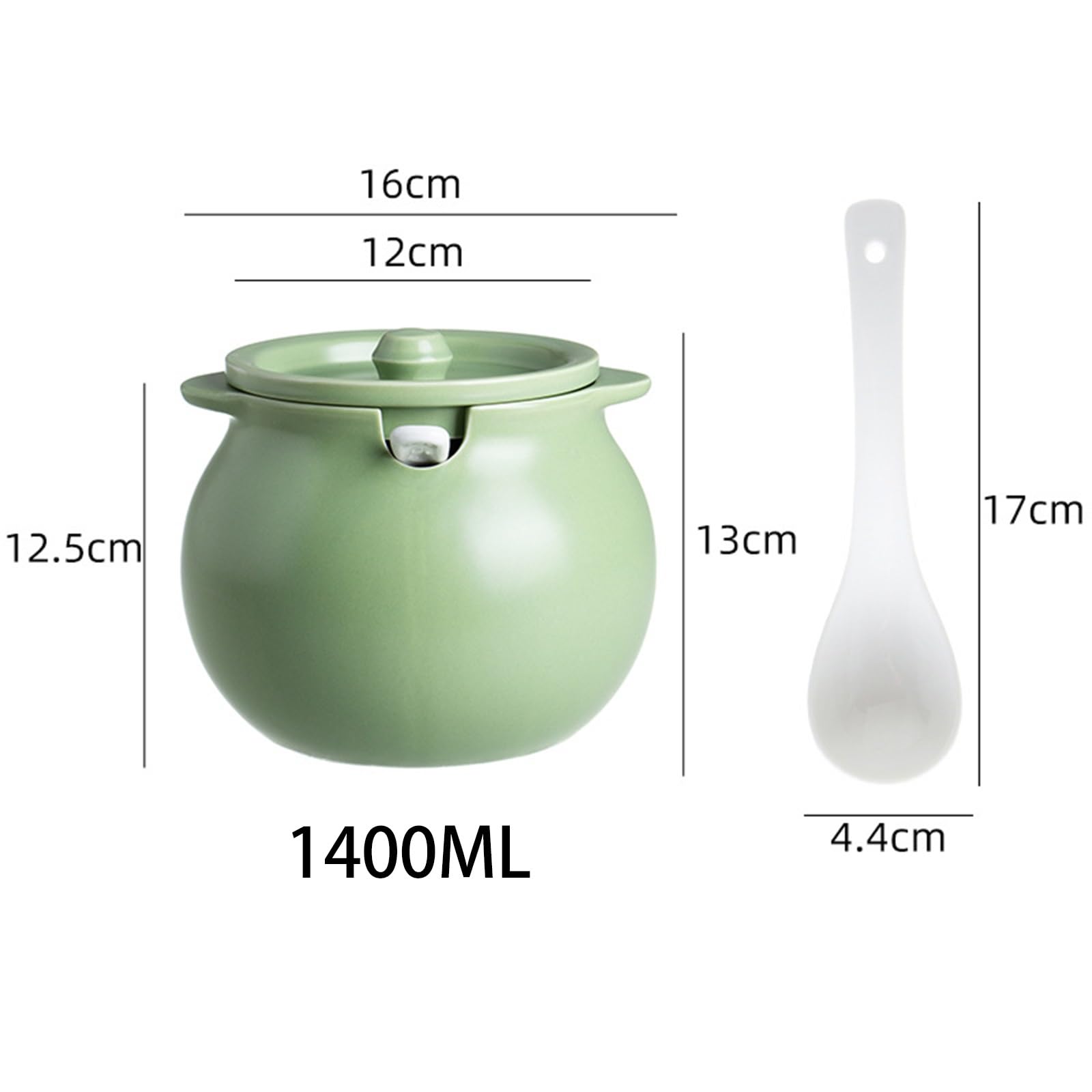 Barattolo con Coperchio, Contenitore per spezie in Ceramica, zuccheriera, Barattolo per Sale in Porcellana e Ceramica, Contenitore per spezie in zuccheriera (Bianco)