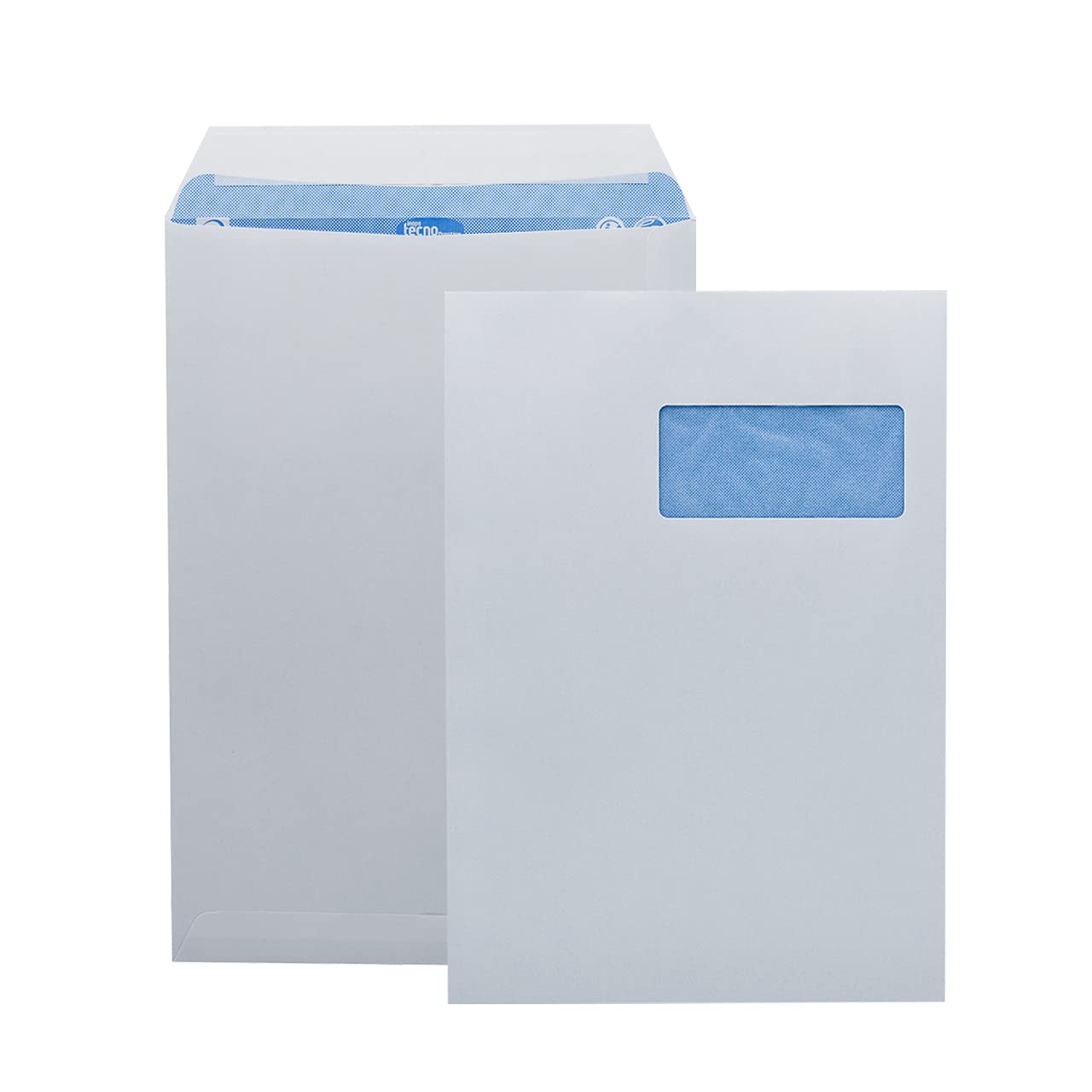 TECNO PRESTIGE, pudełko 250 ekstra białe, paski ochronne, 90g, format C4 229x324mm z oknem 110x50 do 52/20