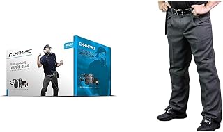 Champro Umpire Kit with Mask, Chest Protector, Leg Guards, Ball Bag, Brush & Indicator and CHAMPRO Mens Grey 34 Polyester Umpire Pants