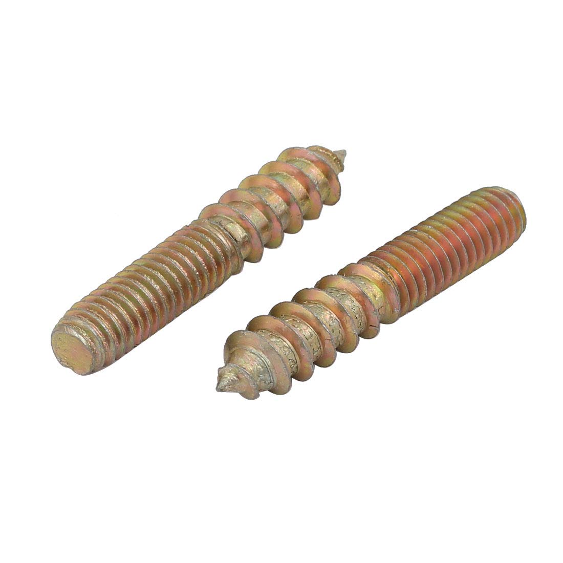 Aexit M6x35mm Carbon Home Hardware Steel Zinc Plated Hanger Bolt 10pcs Model:70as644qo409