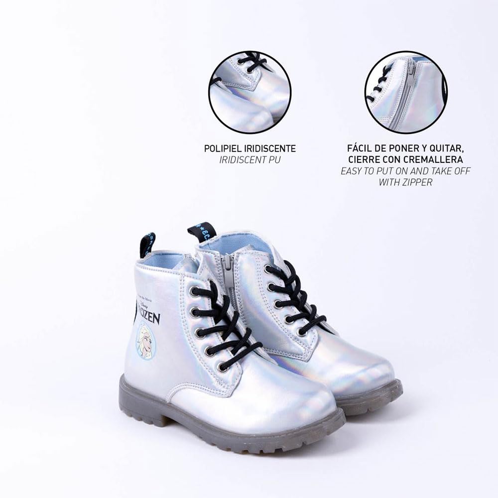 CERDÁ LIFE'S LITTLE MOMENTS - Botas de Agua Frozen - Botas con Luces de Color Blanco para Niña - Talla 28 - Licencia Oficial Disney
