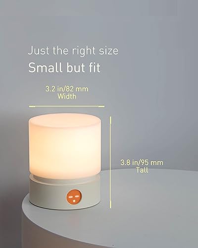 Miniatura 4 de Smilodon Luz nocturna con temporizador, blanca, pequeña lámpara LED para dormitorio, lámpara de mesita de noche, luz nocturna para niños, regulable,