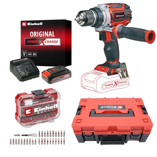 Einhell TP-CD 18/60 Li BL Akülü Vidalama Seti (2,5 Ah Akü ve Şarj Cihazı, 32 Parça Uç Seti ve Çanta Dahildir)