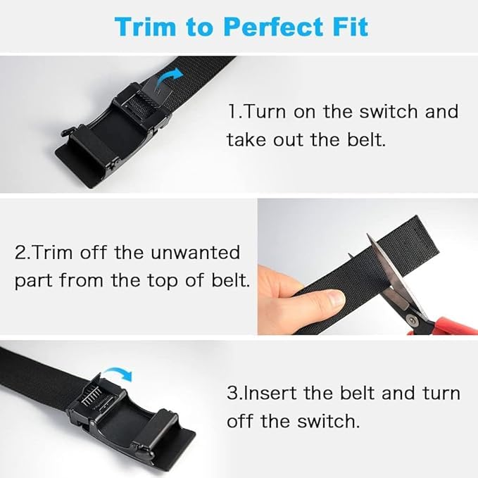 Image of DOOPAI Belt Men, elastic golf belts for men, 2 Pack Nylon Ratchet Belt Mens Belts Casual, Adjustable Trim to Fit