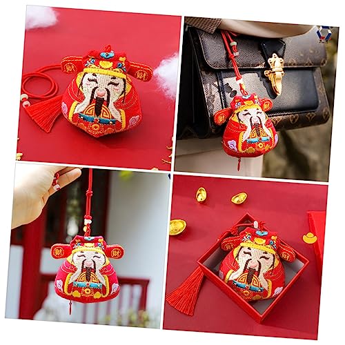 Collar Feng Shui Estilo Chino Bolsa Roja miniatura 6