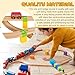 JarThenaAMCS Wooden Train Track Accessories 48Pcs Plastic Track Connectors Toy Trains Expansion Pack for Most Major Toy Train Tracks Railway (Red, Yellow, Green, Purple)