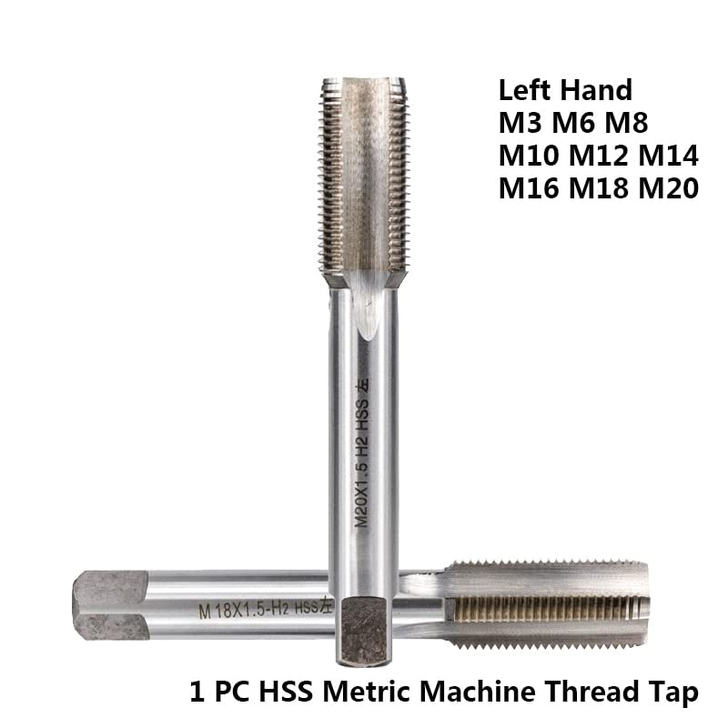 1pc *TR8/10/12/14/16 Screw Thread Tap Drill Bit HSS Trapezoidal Tap Nano Blue Coated Left Hand Machine Plug Tap (Pitch : Left Hand, Thread Diameter : TR8x1.5)