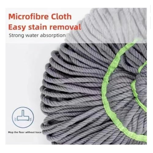 Image of Microfiber TwistMop for Floor Cleaning, Squeeze Twist Mop Stick, Durable Dust Easy to Use Floor Cleaner, Effective for Hardwood, Tile, and Laminate (Twist mop)