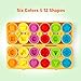 Coogam Matching Eggs 12 pcs Set Color & Shape Recoginition Sorter Puzzle for Toddlers Easter Travel Game Early Learning Educational Fine Motor Skill Montessori Gift for Year Old Kids