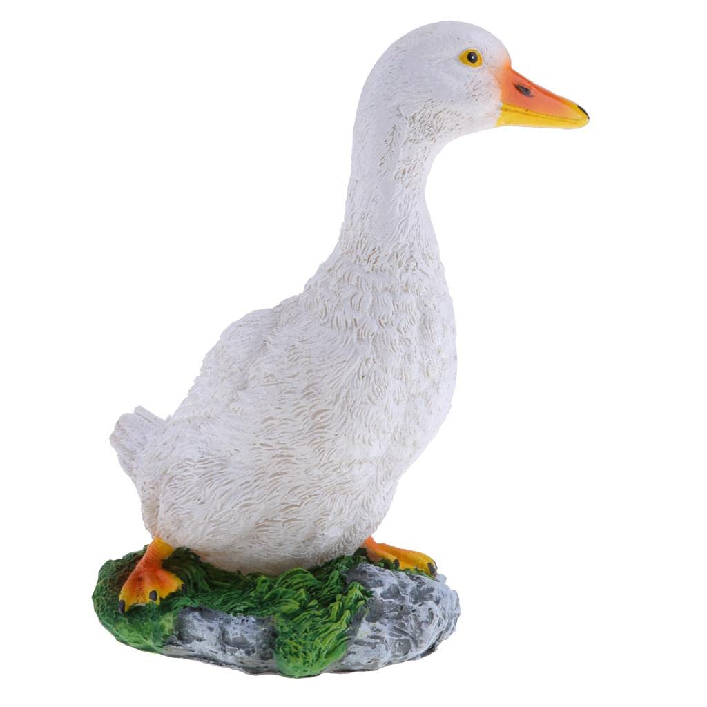 Statue de canard en résine réaliste pour décoration de maison et jardin