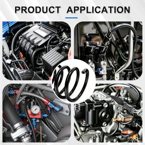 Image of Tnisesm 95Pcs Vacuum Line Kit, 5Ft Vacuum Hose Automotive with Vacuum Line Connectors& Clamps, High Performance Silicone Hose line Kit for Variety Car Piping System Replacement Vacuum Hoses