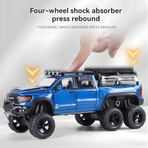Image of RAM Mammoth Monster Truck Toy Car for Kids | Big Size Off-Road Pickup Truck Model with Built-in Jumpers Suspension | Heavy Duty Toy Vehicle for Boys & Girls