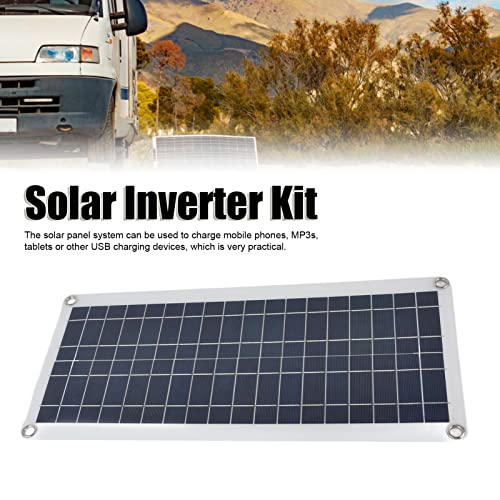 Kit inicial de painel solar, controlador de carga portátil de silicone policristalino de alta eficiê