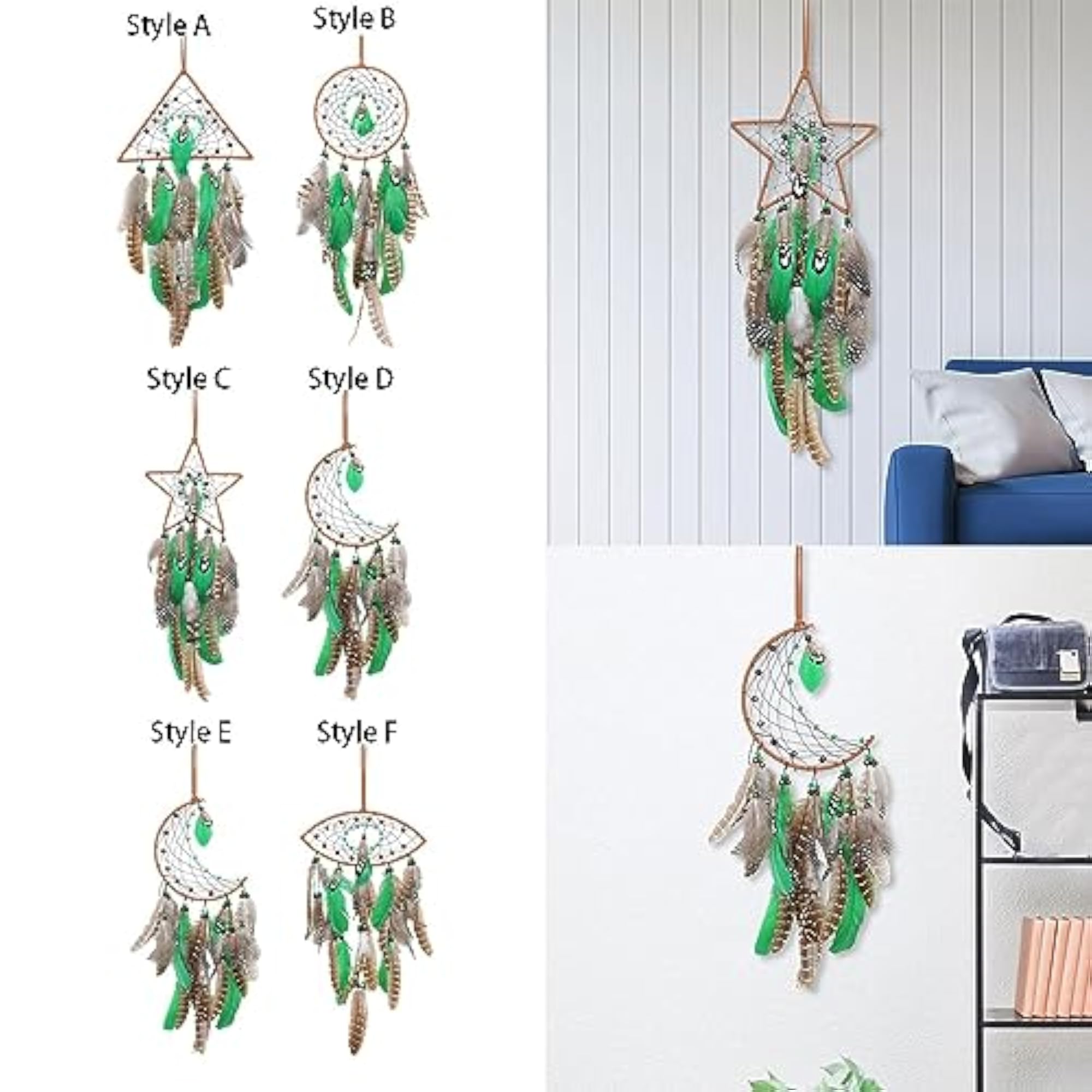 Dream Catcher Wall Hanging with Feathers for Home Decoration