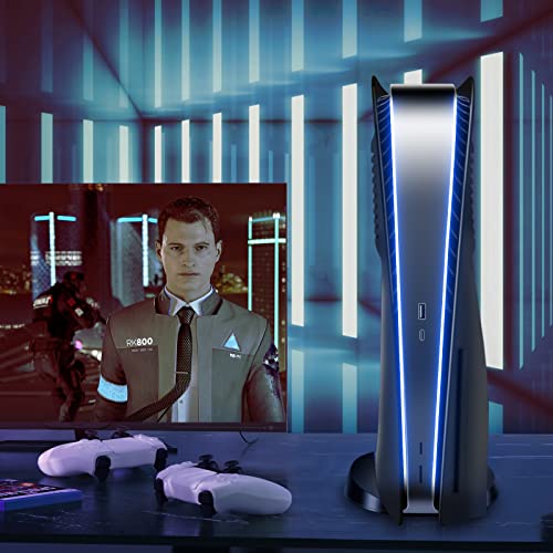 Sikemay Ps5 Console Cover Plates For Disc Edition, Hard Shockproof Anti-Scratch Playstation 5 Console Replacement Faceplate, Protective Ps5 Abs Shell With Fan Vents For Ps5 Disc Edition Black Plates #TOP5