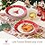 VEWEET Christmas Dinner Plates Set of 6, 10.5 Inch Ceramic Plates Sets, Festive Holiday Tableware for Family Meals, Parties and Celebrations, Series Christmastree
