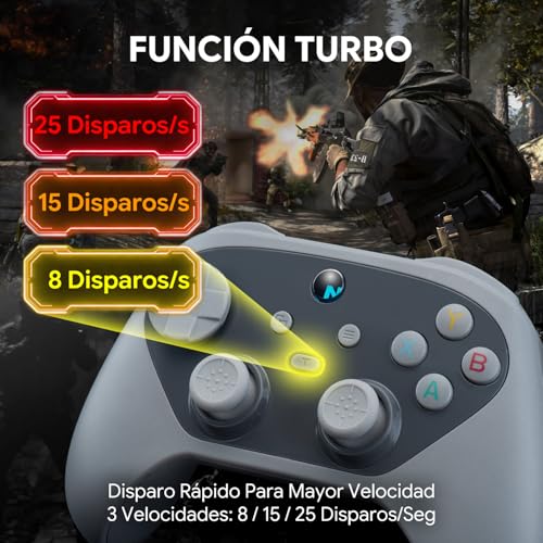 Mando Inalámbrico Gatillos Efecto Hall NITHO KARMA con Botones Programables para PC 4