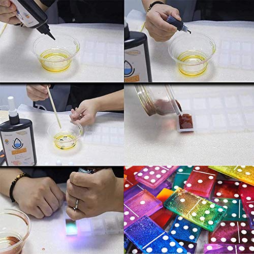 MSDADA-Moule Domino Resine Epoxy, Moules en Résine époxy Silicone Domino pour Fabrication de Dominois - Image 4