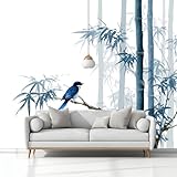 bambous peints jardin Contenu de la livraison : Vous recevrez notre papier peint panoramique de 250 x 175 cm, composé de 5 parties de 50 x 175 cm chacune (largeur x hauteur). Transformez vos murs en véritables œuvres d’art avec notre papier peint mural de haute qualité