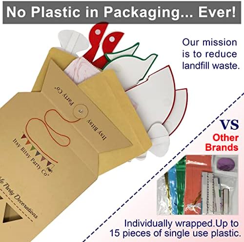 Premium Reusable Christmas Decorations - Christmas Decoration Set, Paper Christmas Decorations, Christmas Ceiling Decorations/Hanging Christmas Decorations, Indoor Vintage Honeycomb Xmas Room Decor