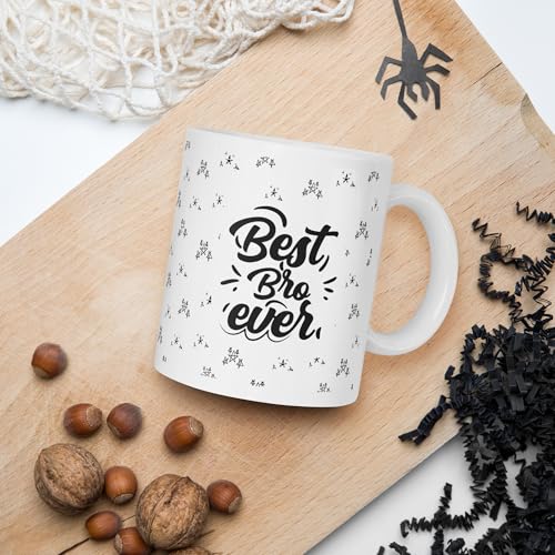 Image of Rakhi Set for Brother with Printed Mug, Keychain Combo Pack of 5 (Greeting Card,Roli Chawal,Rakhi,Printed Mug,Keychain)| Gift Hamper for Brother