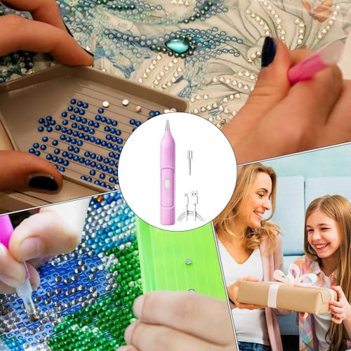 Stylo rechargeable pour art rhinestone automatique à double usage - 4