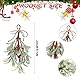 GEEHUA 2 Stück Weihnachts Mistelzweig Hängeornament, künstliches Mistelzweig Dekor Mistelzweig Kussball Weihnachts Hängedekoration aus trockenen Blättern glänzendes Weihnachtsbaum Bouquet Zubehör