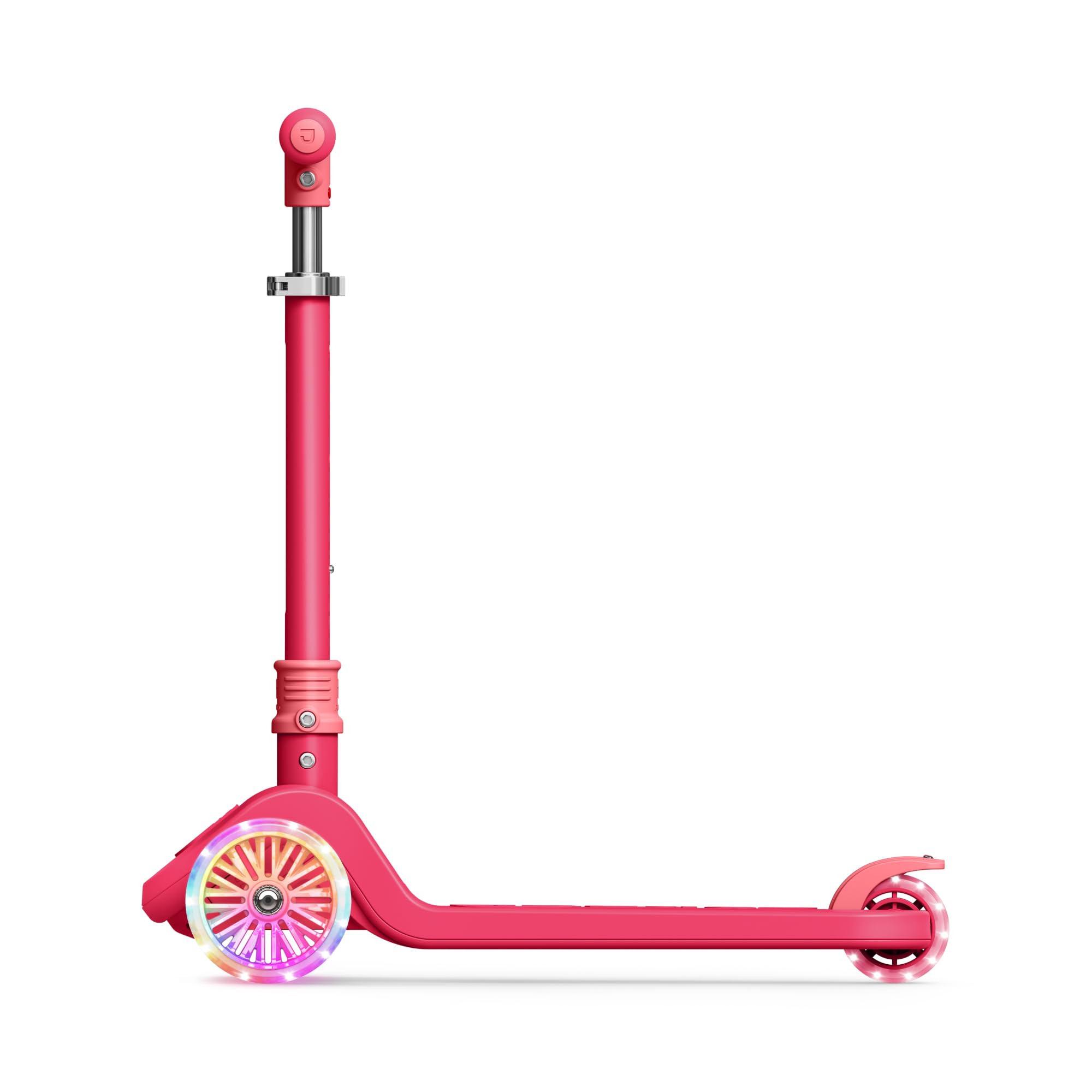 Jetson 3-Wheel Light-Up Kick Scooter, Lights on Stem & Wheels, Height Adjustable Handlebar, Rear Brake, Foldable, Ages 3+