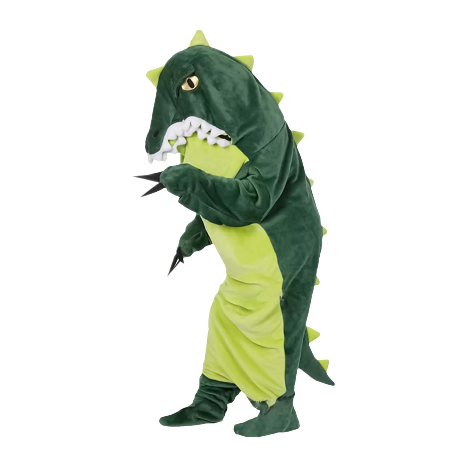 Piżama Dinozaur Miękka Flanelowa Bielizna Nocna | Dla Dorosłych Bluza Z Kapturem Dinozaur Kombinezon dla Chłopaka Żony Kobiet Mężczyzn Halloween Świąt Bożego Narodzenia