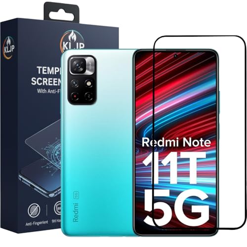 Image of Military-Grade Gorilla Tempered Glass For Redmi Note 11T and Poco M4 Pro With Installation Kit | Edge to Edge Coverage | Black