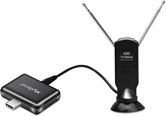 MyGica Type-C USB TV Tuner Card, Watching ATSC Digital TV Anywhere, Freeview HD TV Receiver, Recast Wireless HDTV Stick Tuner Adapter, USB TV Antenna for Android Phone Tablet PC Pad, No Internet Need