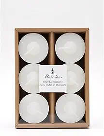 Vela Decorativa Ecológica, 5x5 cm, Kit com 6 Unidades