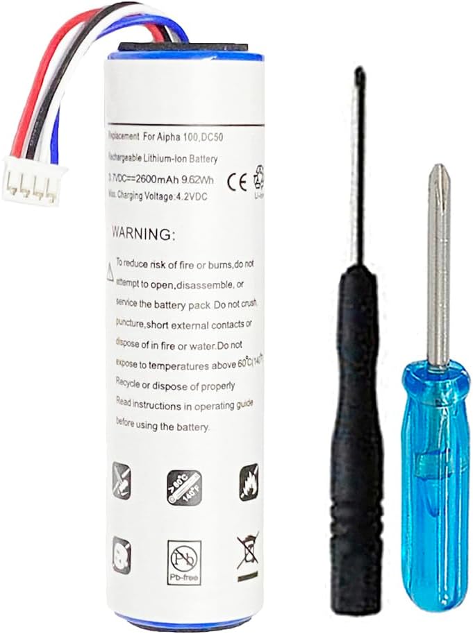 2600mAh High-Capacity Extended 010-10806-30, 010-11828-03, 361-00029-02 Battery Replacement Compatible with Garmin T5, TT10, TT15, DC50 GPS Dog Tracking Collar Transmitter