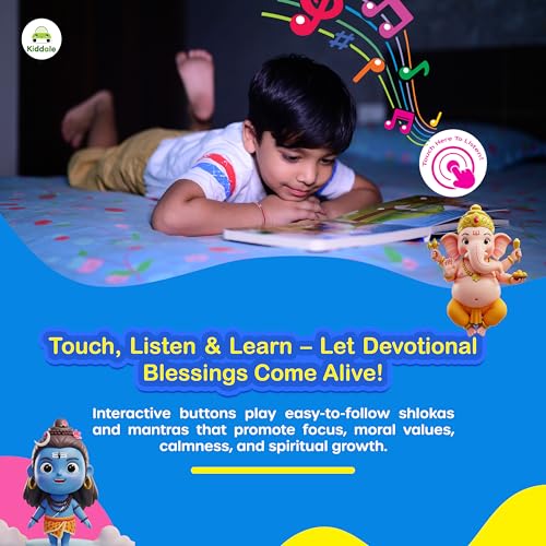 Image of Kiddale's My First Audio Book of Shlokas & Mantras| Introduce Hindu Gods to Young Kids and Teach Them Powerful Shlokas & Mantras Early in Their Lives with Musical Melodies | Ideal Gift for 2+ Kids