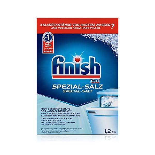 Finish Spezial-Salz – Spülmaschinensalz zum Schutz vor Kalkablagerungen und Wasserflecken – Multipack mit 8 x 1,2 kg – Bild 3