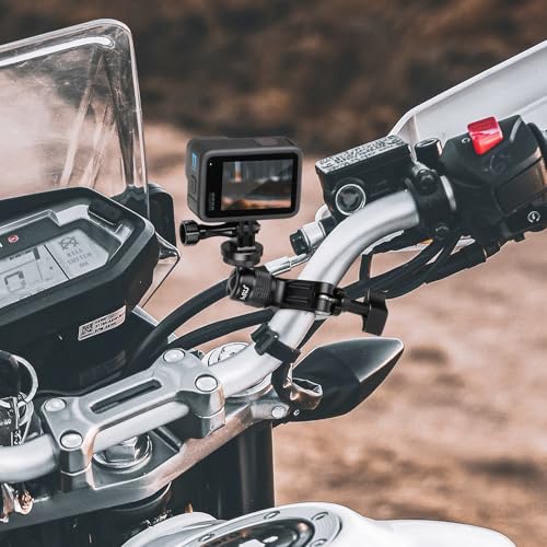 Image of HSU Bike Handlebar Mount for GoPro, 0.31-1.38 inch 360 Rotation 1 /4-20 Ball Joint Seat Post for GoPro Hero 12 /11 /10 /9 /8 /7 /6 /5 /4, DJI Osmo Action AKASO Insta360 and Other Action Cameras